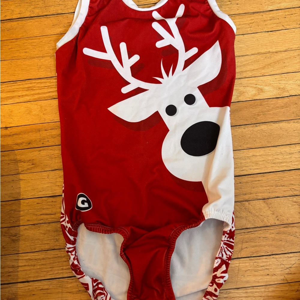 Red Reindeer Women's Bodysuit (Size 14)